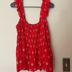 Red Babydoll Top